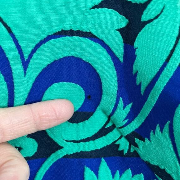 J.Crew Size 2 Mini Dress Blue Vineyard Jacquard Sleeveless A-Line - Picture 7 of 10